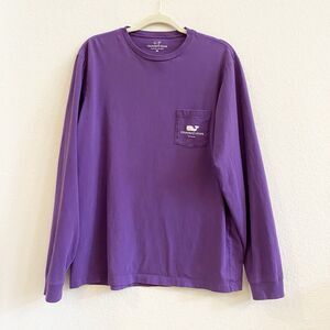 Vineyard Vines Clemson T Shirt Size Medium Purple Long Sleeve Crewneck Cotton